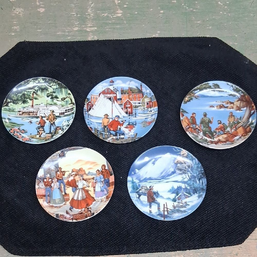 American Portraits Plate collection - 5 pc. Avon 1985